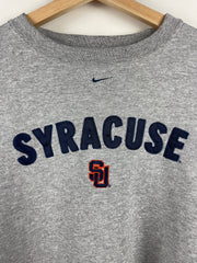 Vintage Nike Syracuse University Embroidered Grey Crewneck