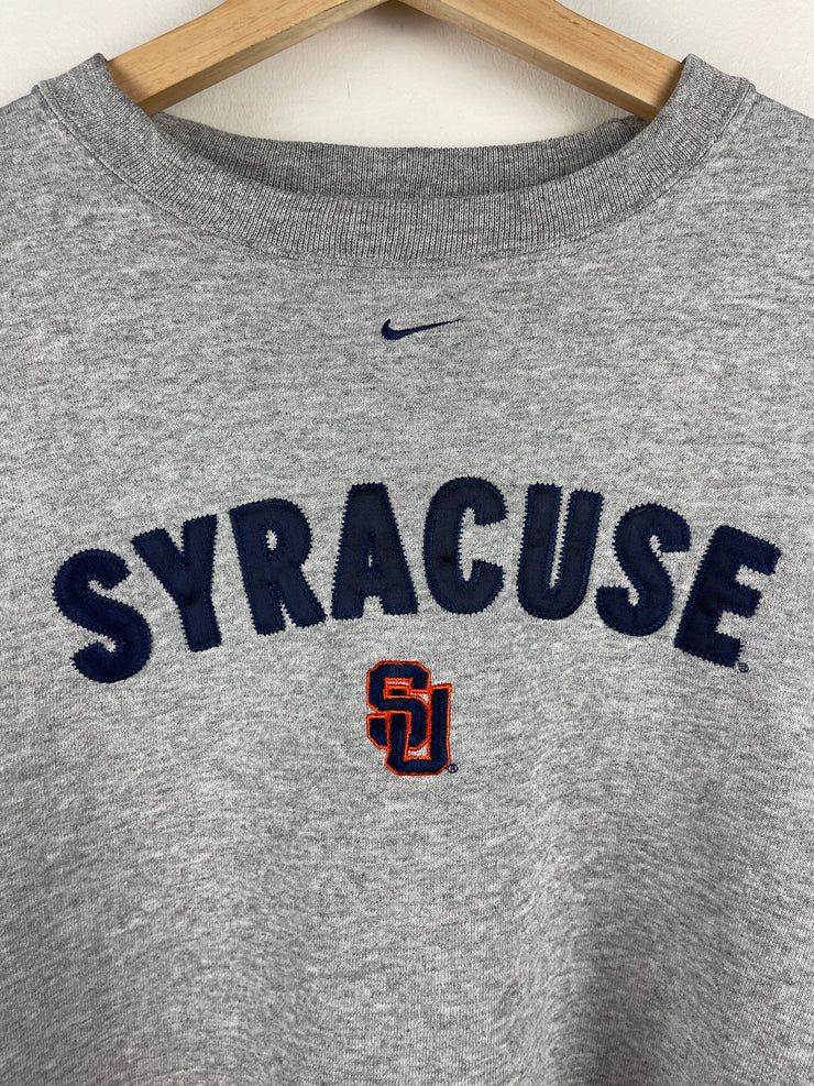 Vintage Nike Syracuse University Embroidered Grey Crewneck