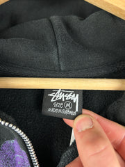 Stussy Web Black Zip Up Hoodie