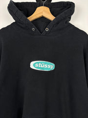 Stussy Embroidered Black Hoodie