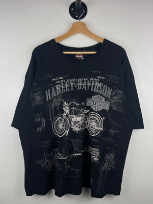 Vintage Harley Davidson Victo Quebec Black Tee