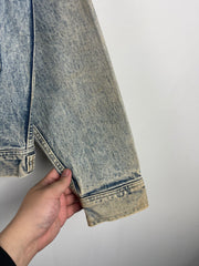 Vintage 90s Lee 1 Pocket Blue Denim Trucker Jacket