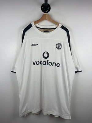 Vintage 2000-2001 Umbro Manchester United White Away Soccer Jersey