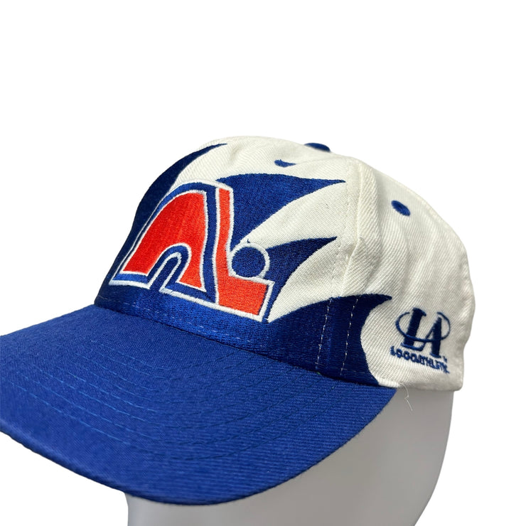 Vintage 90s NHL Logo Athletic Quebec Nordiques Shark Tooth Snapback Hat