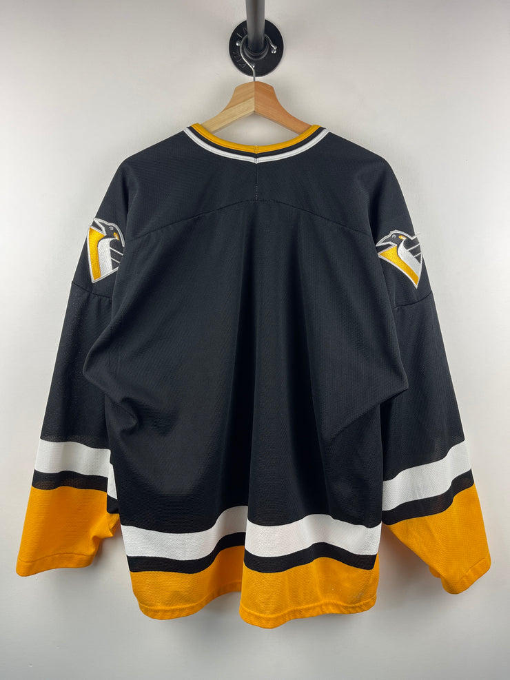 Vintage 90s NHL CCM Pittsburgh Penguins Black Hockey Jersey