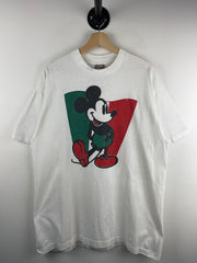 Vintage 90s Disney Mickey Mouse Italy White Tee