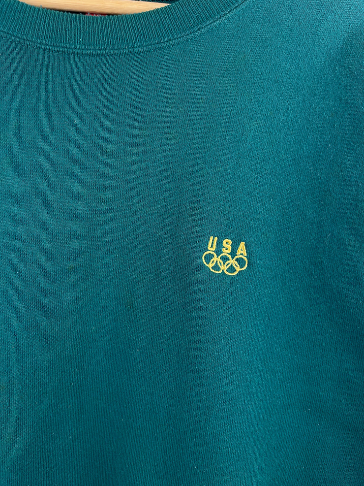 Vintage 90s USA Olympics Turquoise Crewneck