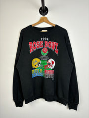 Vintage 1994 Rose Bowl UCLA VS Badgers Black Crewneck