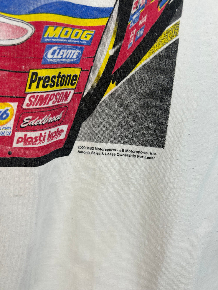 Vintage 2000 Nascar Johnny Benson Aarons White Tee