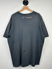 Vintage Carhartt Spellout Thrashed Black Tee