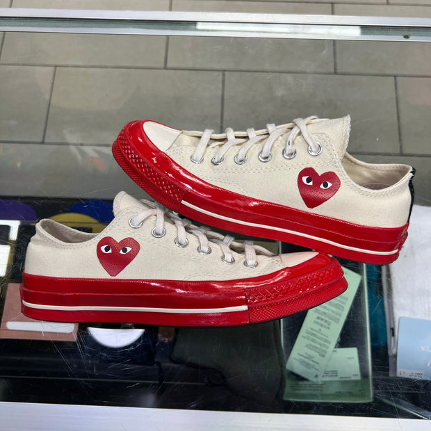 Converse x Comme Des Garçons Play Chuck Taylor Low Egret Red Midsole