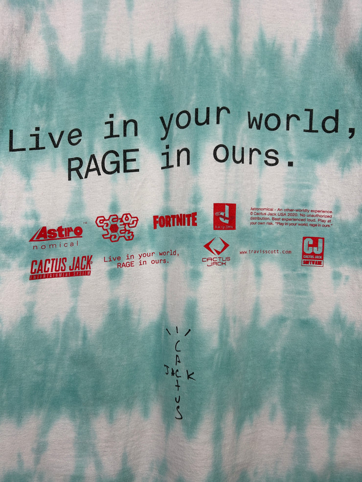 Travis Scott The Scotts World Tour Blue Tie Dye Tee