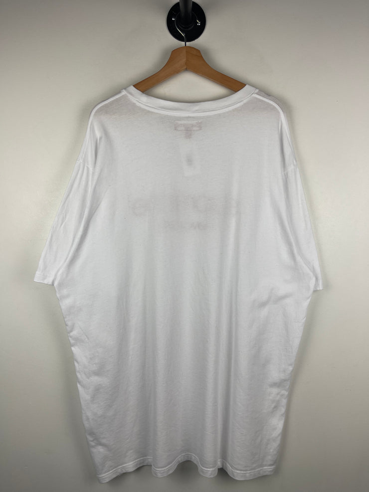 Supreme FW23 Classic Logo Embroidered White Tee
