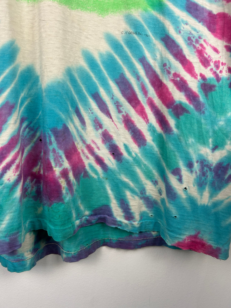 Vintage 90s Shroomarama Mushrooms Drug Parody Tie Dye Tee