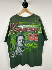 Vintage Nascar Chase Dale Earnhardt AMP All Over Print Green Tee