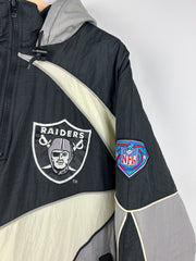 Vintage 90s NFL Pro Player Los Angeles Raiders Hooded Jacket