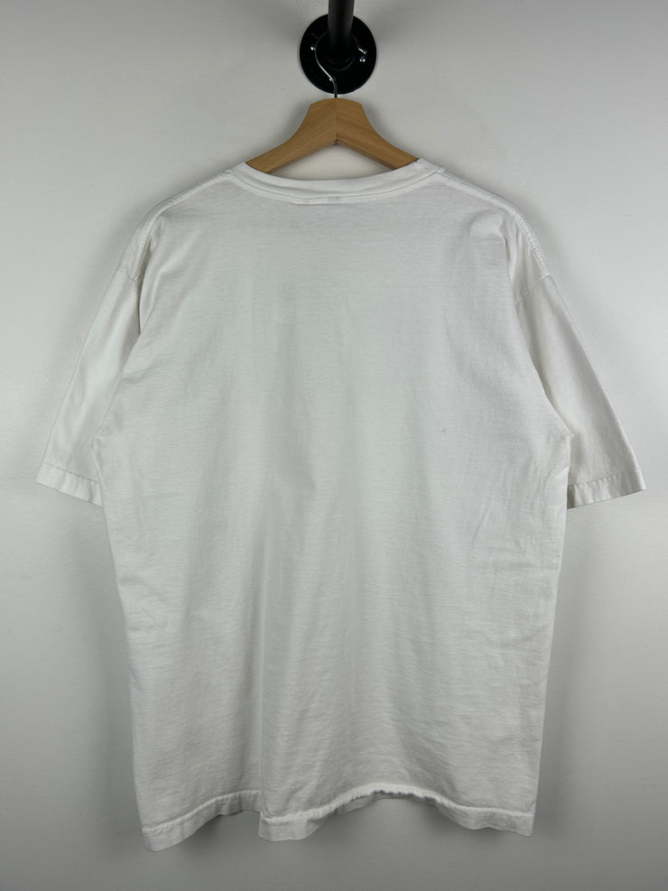 Vintage CSI Cant Stand Idiots White Tee