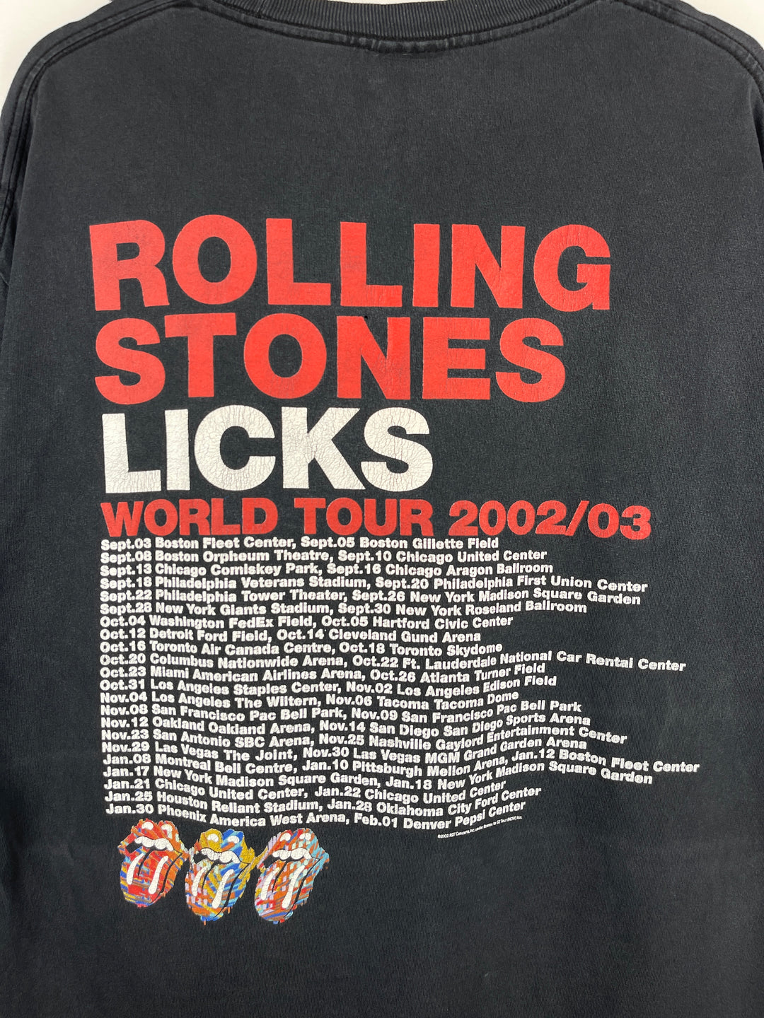 Vintage 2002 Rolling Stones Licks World Tour Black Tee – Vintage