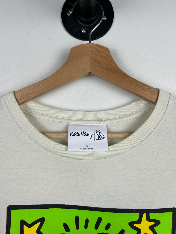 OVO Keith Harring Night Owl White Tee