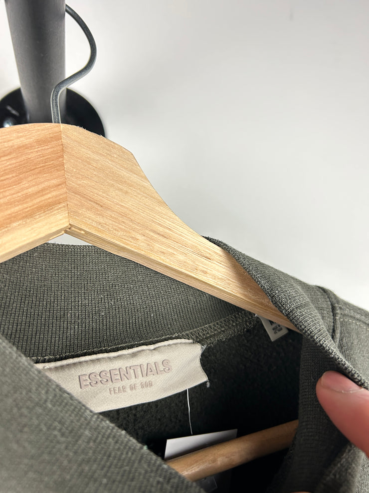Fear Of God Essentials Off Black Relaxed Crewneck
