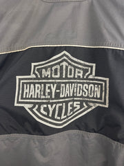 Vintage Harley Davidson Black & Grey Windbreaker