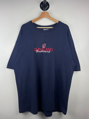 Vintage 90s MLB Lee Sport Cleveland Indians Embroidered Navy Tee