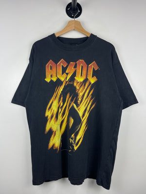 Vintage 2001 ACDC Bonfire Faded Black Tee