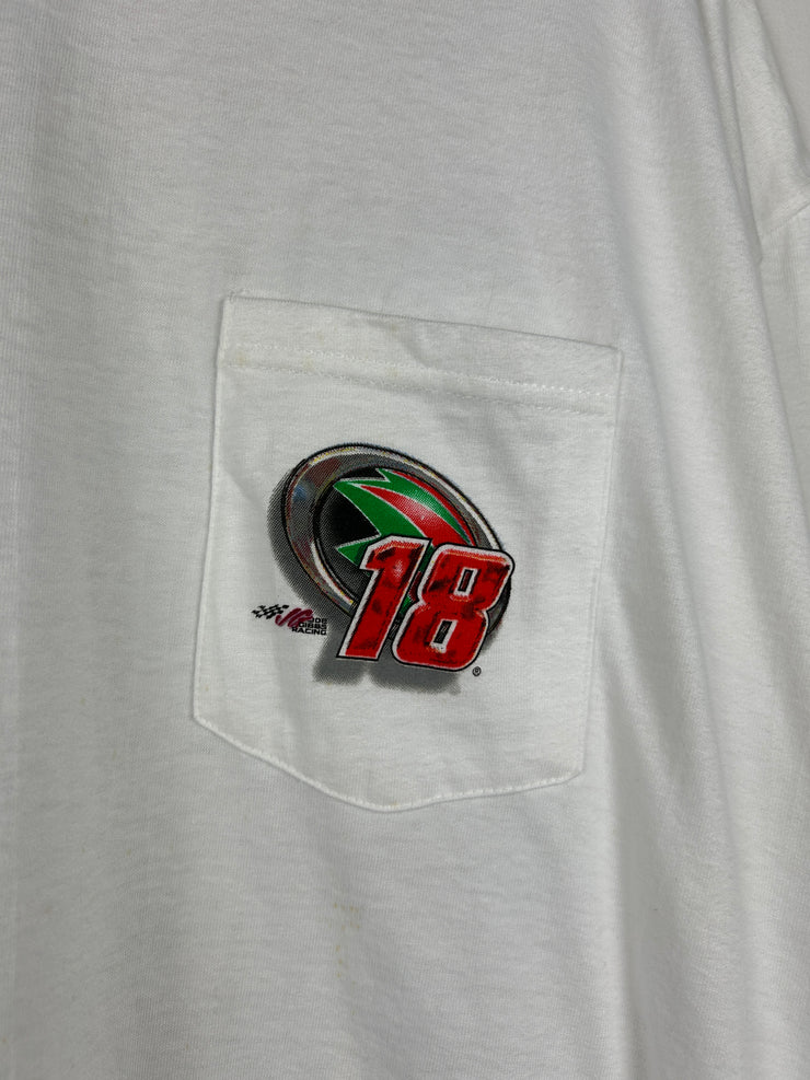 Vintage Nascar Bobby Labonte Interstate Batteries White Tee