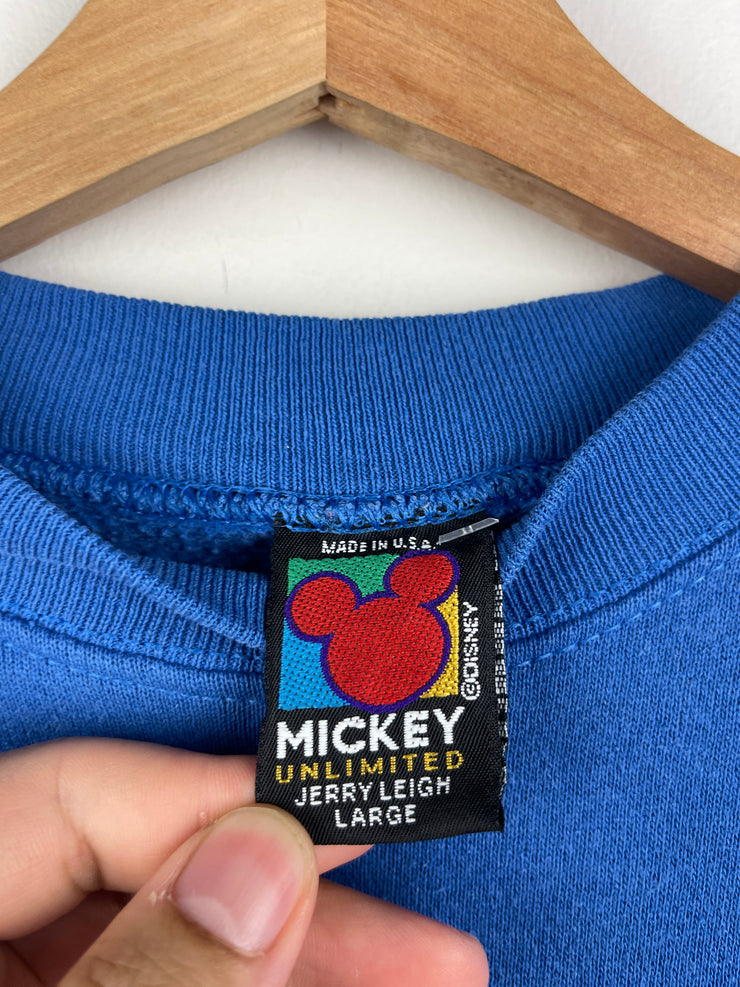 Vintage 90s Disney Mickey Unlimited Mickey & Minnie Mouse Blue Crewneck