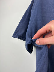 Vintage 90s Nike Mini Swoosh Thrashed Navy Tee