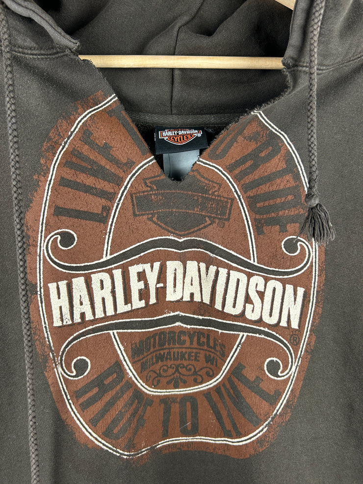 Vintage Harley Davidson Getttsburg Brown Hoodie