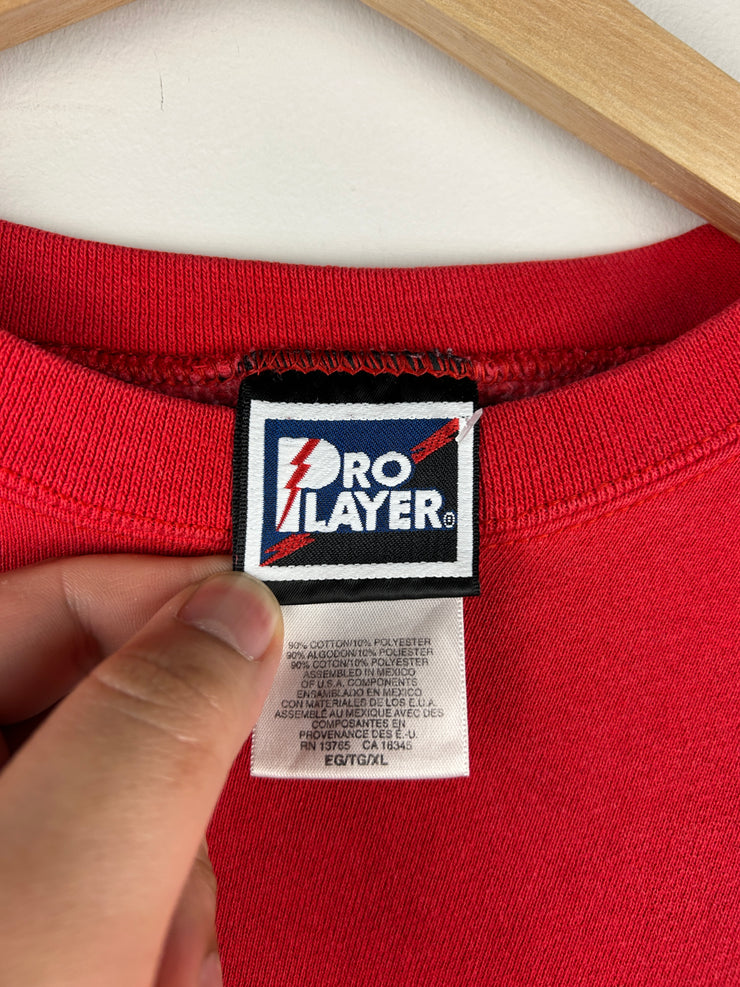 Vintage 90s Pro Player Indiana Hoosiers Embroidered Red Crewneck