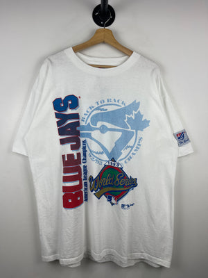 Vintage 90s MLB The Game Toronto Blue Jays American League Champions White Tee