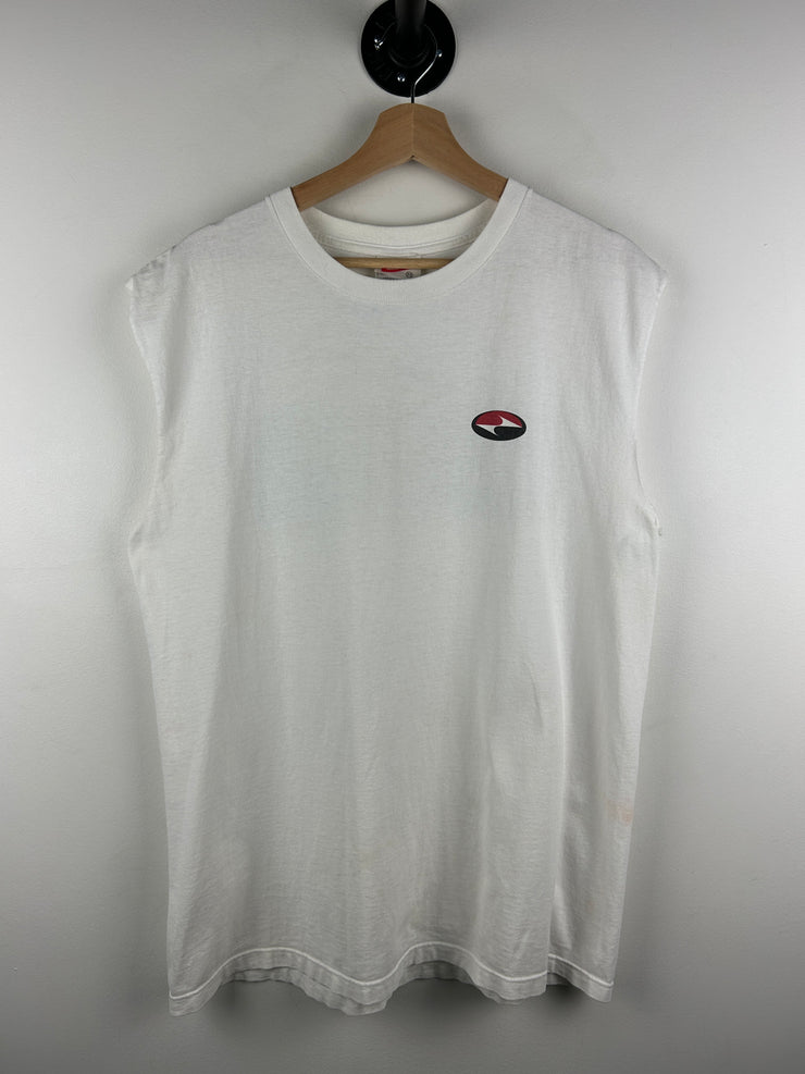 Vintage 90s Nike Golf Tiger Woods White Cut Off Tank Top