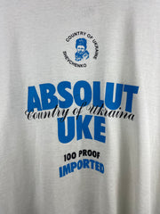 Vintage 90s Absolut Vodka White Tee