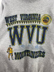 Vintage 90s West Virginia Mountaineers Grey Crewneck