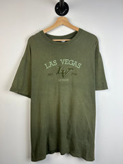 Vintage Las Vegas Embroidered Olive Tee