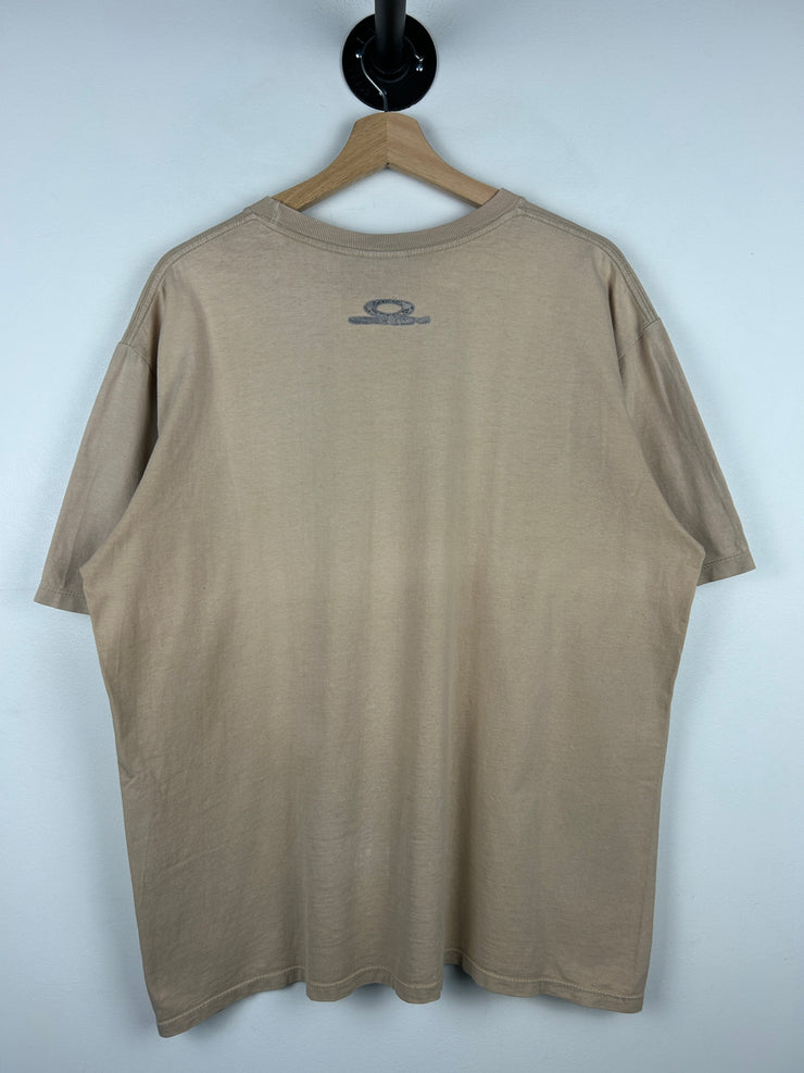 Vintage 90s Oakley Softwear Glasses Beige Tee