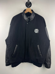 Vintage West Coast Choppers Jesse James Wool & Leather Black Varsity Jacket