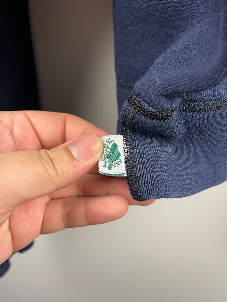 Vintage 90s Roots Athletics Canada Distressed Navy Crewneck