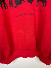 Vintage 90's Humane Society Red Crewneck