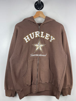 Vintage Hurley International Surf Brown Zip Up Hoodie