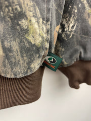 Vintage Mossy Oak Real Tree Camo Hooded Bomber Jacket
