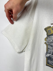 Vintage 90s Harley Davidson Sturgis Black Hills Rally 3D Emblem White Tee