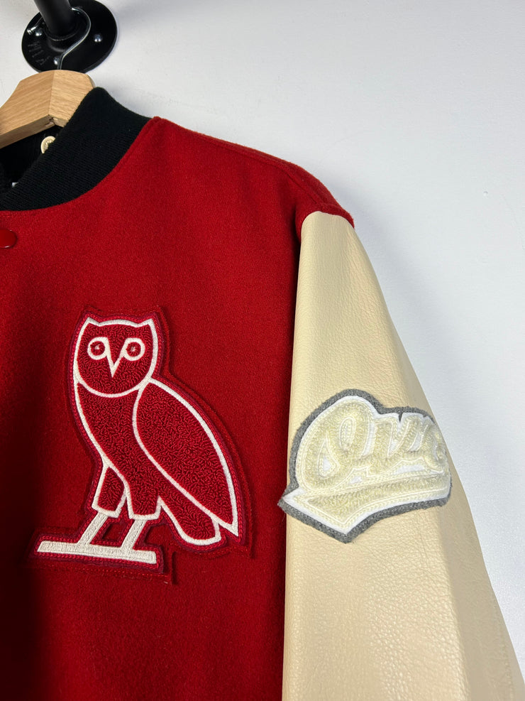 OVO x Roots FW22 Red Varsity Jacket