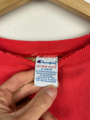Vintage 90s Champion Reverse Weave Faded Red Crewneck