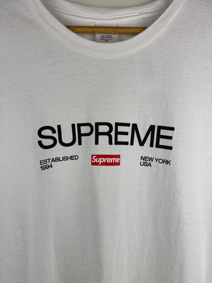 Supreme FW21 Est. 1994 White Tee