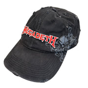 Vintage Y2K Megadeth Distressed Black Strapback Hat