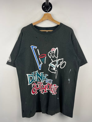 Vintage 90s Reebok Basketball Above The Rim Faded Black Tee