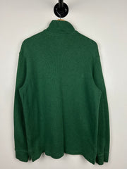 Vintage 90s Polo Ralph Lauren Green Quarter Zip Sweater